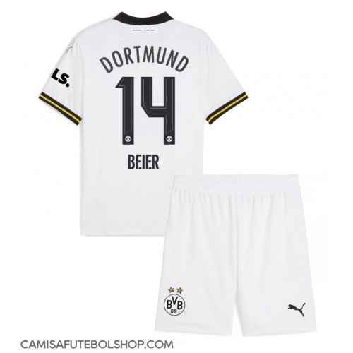 Camisa de time de futebol Borussia Dortmund Maximilian Beier #14 Replicas 3º Equipamento Infantil 2024-25 Manga Curta (+ Calças curtas)